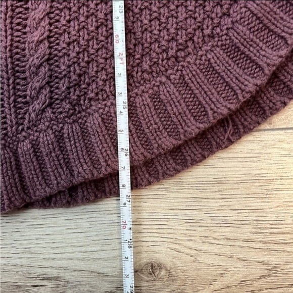 Express Purple Turtleneck Cable Knit Sweater Size S/P - Picture 6 of 8